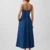 Vestido largo de vaquero sin tirantes