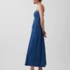 Vestido largo de vaquero sin tirantes