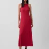Vestido largo moderno con sujetador incorporado y canalé