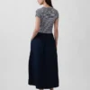 Vestido largo moderno de mezcla de tejidos