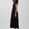 Vestido largo moderno de mezcla de tejidos