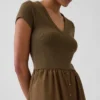 Vestido largo moderno de mezcla de tejidos