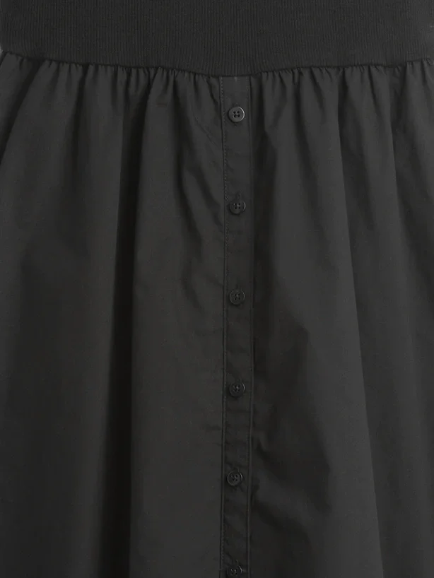 Vestido largo moderno de mezcla de tejidos