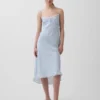 Vestido liso midi a cuadros vichy