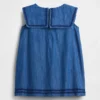 Vestido marinero de denim para bebés y niños pequeños
