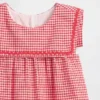 Vestido marinero de lino y algodón con estampado de cuadros vichy para Bebé y Niño