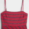 Vestido midi a rayas tipo pañuelo