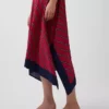 Vestido midi a rayas tipo pañuelo