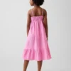 Vestido midi de gasa de algodón para niña