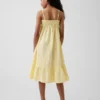 Vestido midi de gasa de algodón para niña