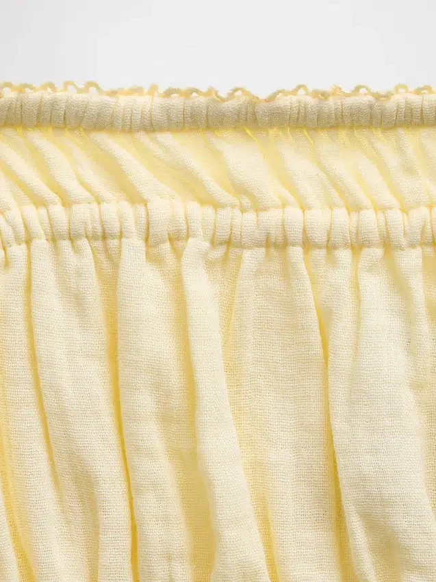 Vestido midi de gasa de algodón para niña