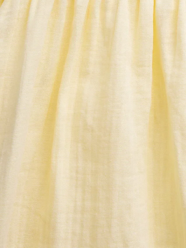 Vestido midi de gasa de algodón para niña