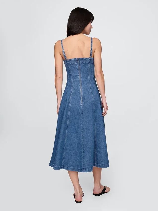 Vestido midi vaquero