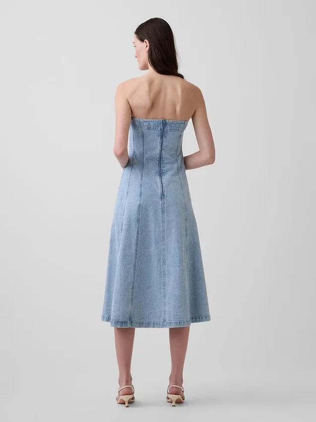 Vestido midi vaquero