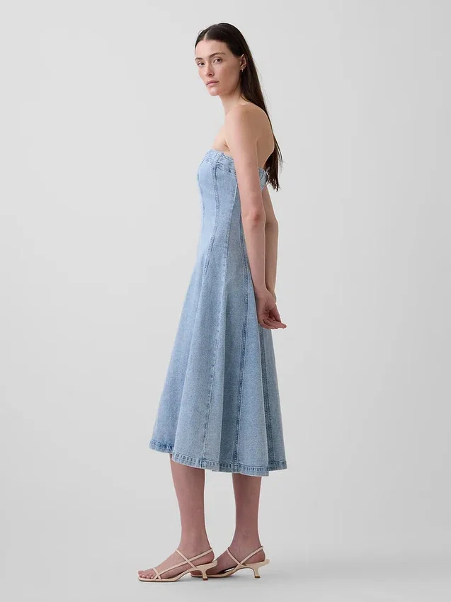 Vestido midi vaquero