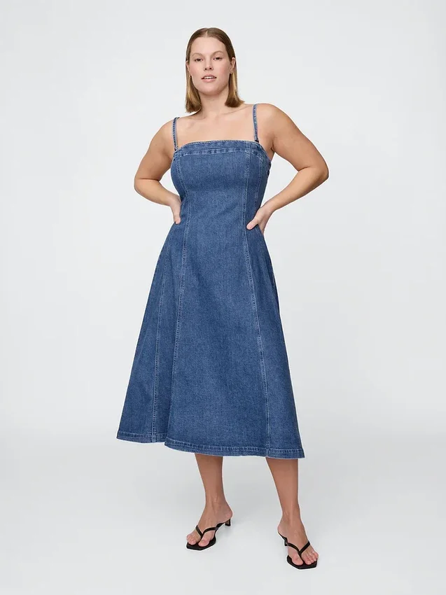 Vestido midi vaquero