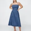 Vestido midi vaquero