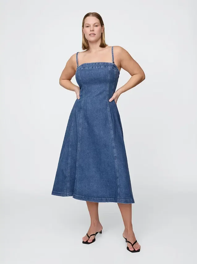 Vestido midi vaquero