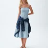 Vestido midi vaquero