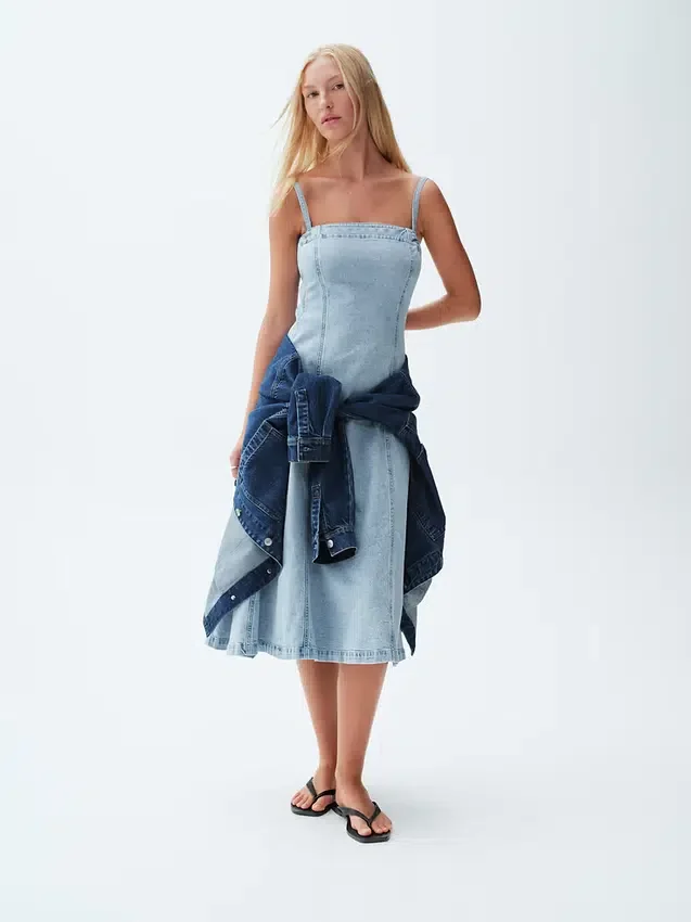 Vestido midi vaquero