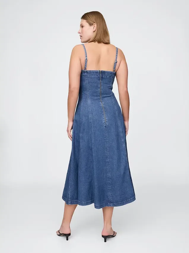 Vestido midi vaquero