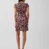 Vestido mini estampado con cuello en V