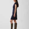Vestido mini estampado con cuello en V