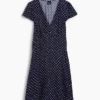 Vestido mini estampado con cuello en V