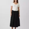 Vestido premamá de tejido mixto con cintura baja