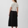 Vestido premamá de tejido mixto con cintura baja