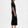 Vestido-rebeca midi CashSoft con cuello acanalado