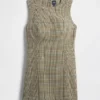 Vestido recto mini de cuello alto