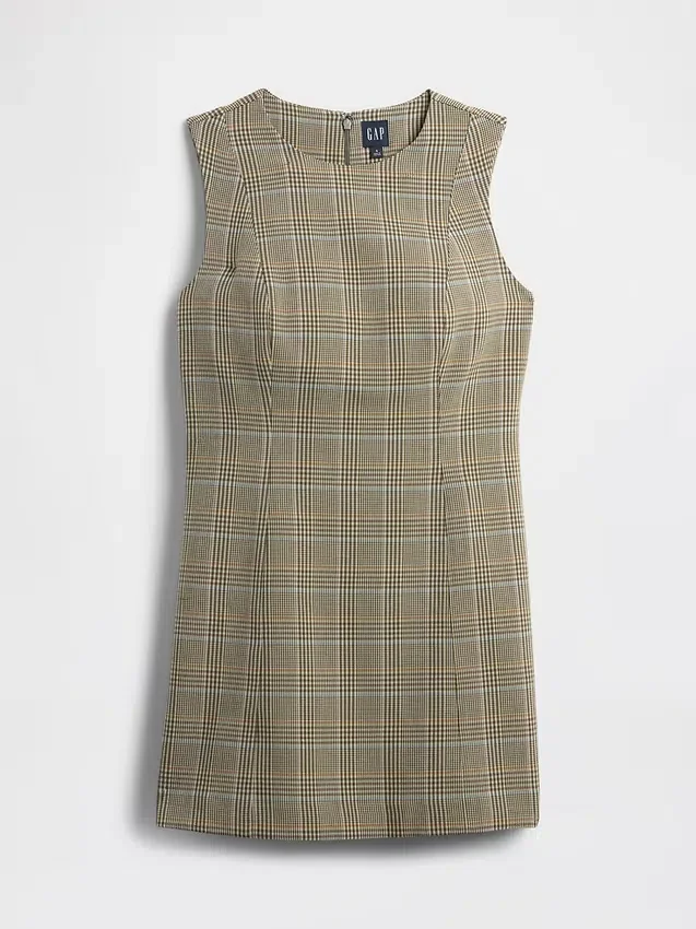 Vestido recto mini de cuello alto