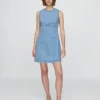 Vestido recto mini de vaquero