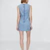 Vestido recto mini de vaquero