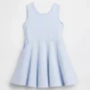 Vestido sin mangas con falda giratoria para bebés y niños pequeños, combinable