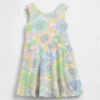 Vestido sin mangas con falda giratoria para bebés y niños pequeños, combinable