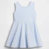 Vestido sin mangas con falda giratoria para bebés y niños pequeños, combinable