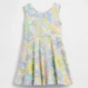 Vestido sin mangas con falda giratoria para bebés y niños pequeños, combinable