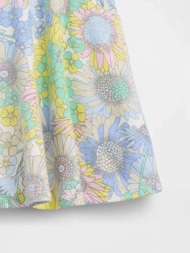 Vestido sin mangas con falda giratoria para bebés y niños pequeños, combinable