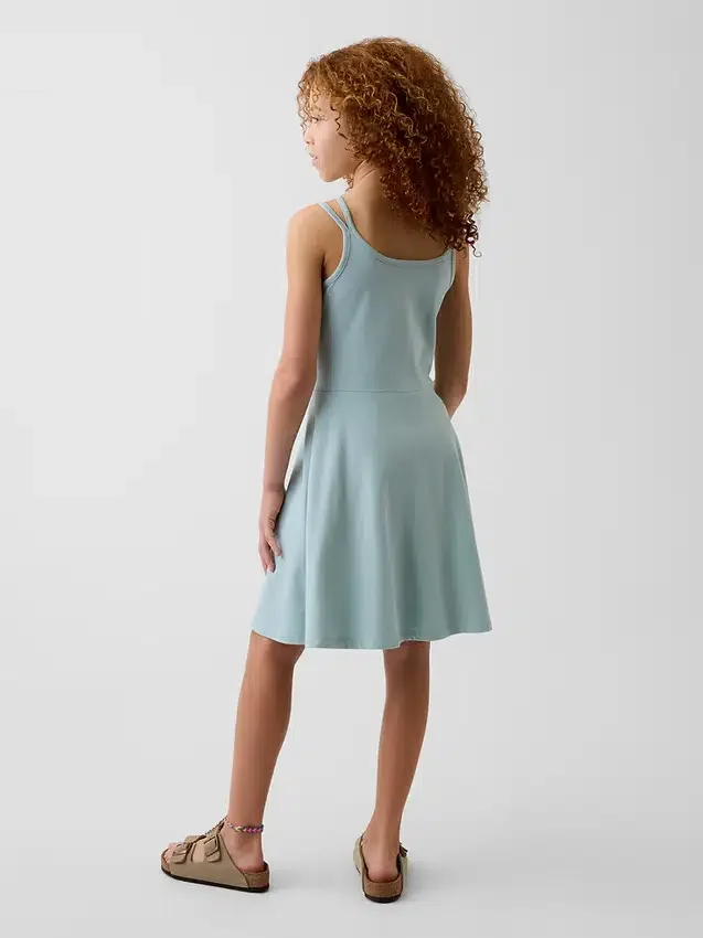 Vestido sin mangas de jersey para niña