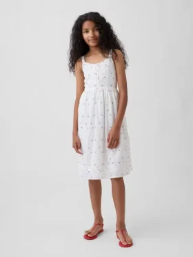 Vestido sin mangas de largo medio para niña