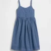 Vestido sin mangas de largo medio para niña