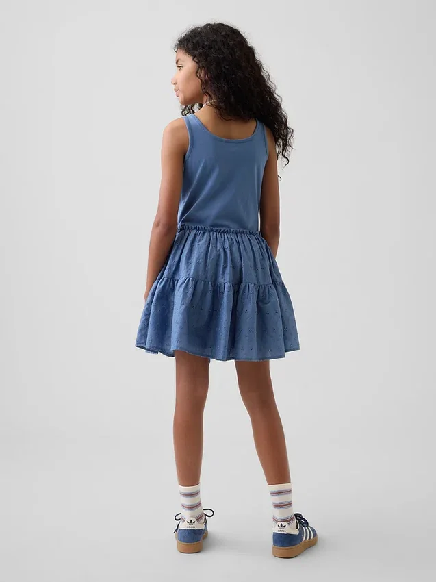 Vestido sin mangas de varias capas para niños