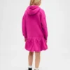 Vestido sudadera con capucha oversize para niña