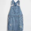 Vestido tipo pichi vaquero para niña