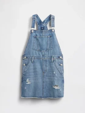 Vestido tipo pichi vaquero para niña