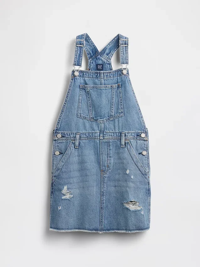 Vestido tipo pichi vaquero para niña