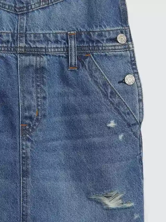 Vestido tipo pichi vaquero para niña