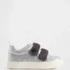 Zapatillas con purpurina y pelo vegano para niños pequeños